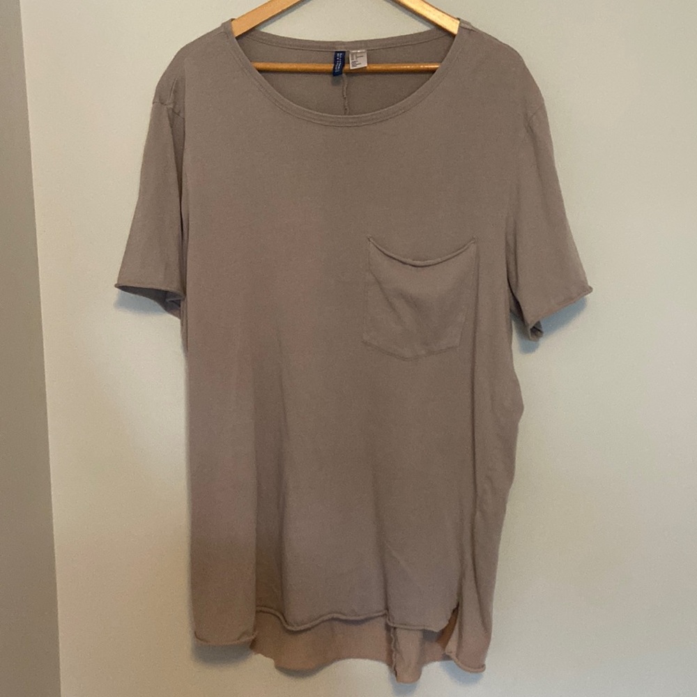 Style Tattered short sleeve light grey T